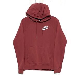 Nike Logo Rally Hoodie Pullover Sweatshirt Womens XS Athleisure Activewear Cozy